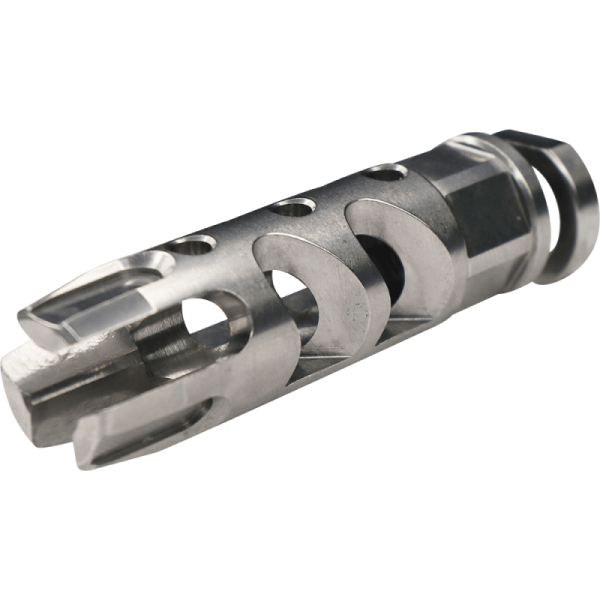 Fostech Strake Brake for .223/5.56 AR-15 Rifles - 1/2X28 Thread Pitch -  Stainless Steel Finish - Shark Coast Tactical