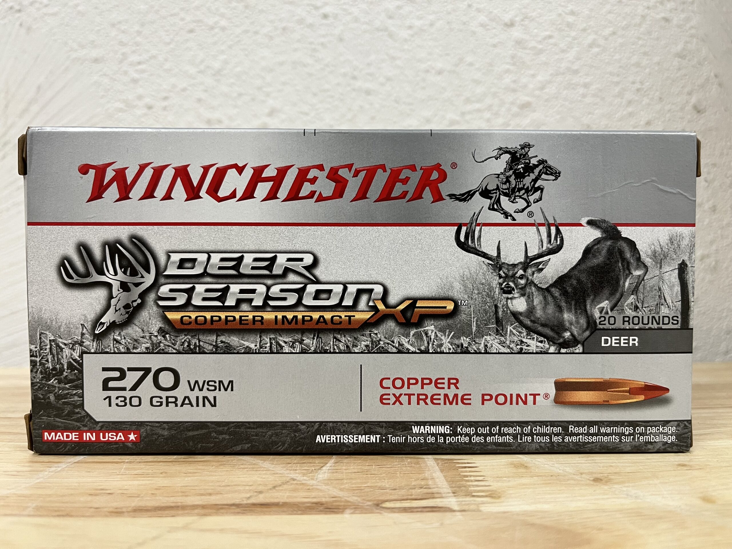 Wsm winchester rounds xp deer grain polymer tipped extreme point season